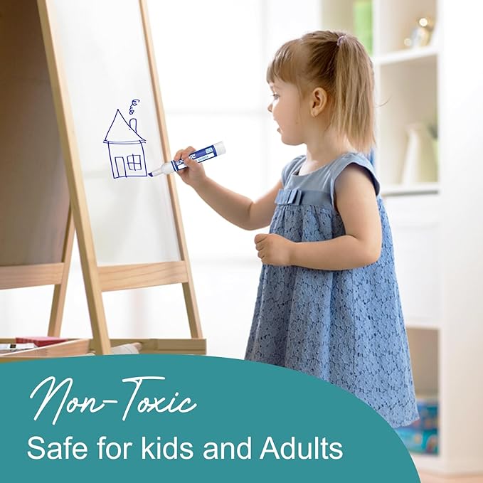 EXTRIC Dry Erase Markers, Whiteboard Markers Fine Tip and Chisel Tip, 8 White Board Marker Dry Erase, Mixed Tip 4 Thick and Thin White Board Marker for School Supplies, Teachers and Students