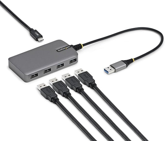 StarTech.com 4-Port USB-A Hub, 5Gbps Data Transfer, Bus-Powered USB 5Gbps Splitter, 4X Type-A Ports Extender for Laptops, Compatible with MacBook, Dell XPS, Surface Pro, Chromebook