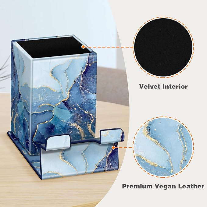 FINTIE Pencil Holder With Phone Stand, Eyeglasses Holder, Desktop Organizer Nightstand Accessories Office Supplies Case
