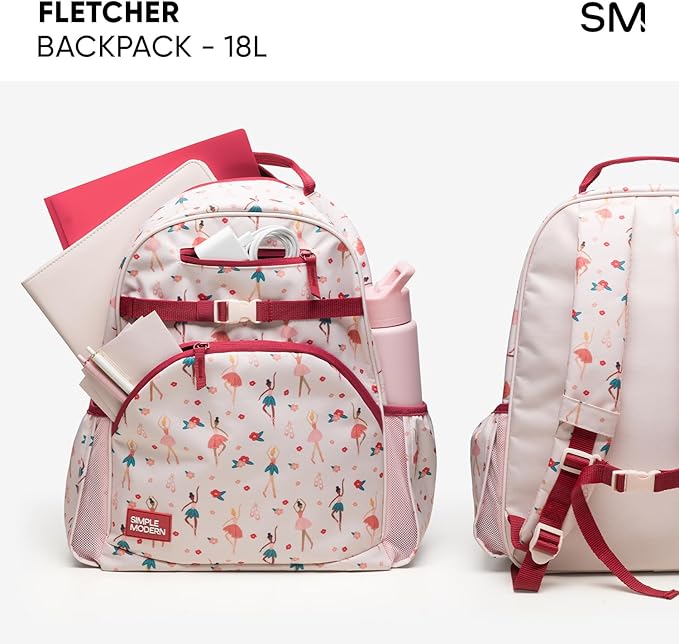 Simple Modern Large Disney Kids Backpack for School Girls and Boys | Princesses Elementary Backpack for Teen | Fletcher Collection | Kids - 16" tall | Princess Rainbows