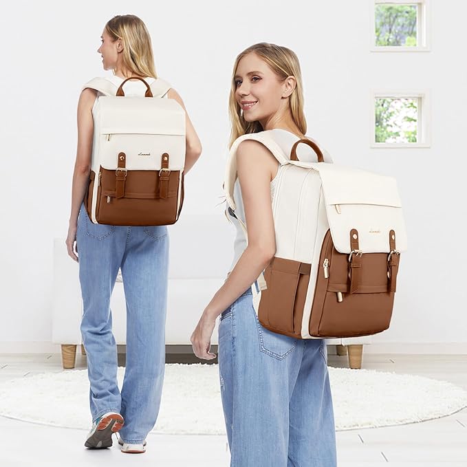 LOVEVOOK Travel Laptop Backpack Purse for Women Fashion Vintage Computer Backpack 15.6 Inch Large Teacher Nurse Backpack Casual Daypack for Business Work College