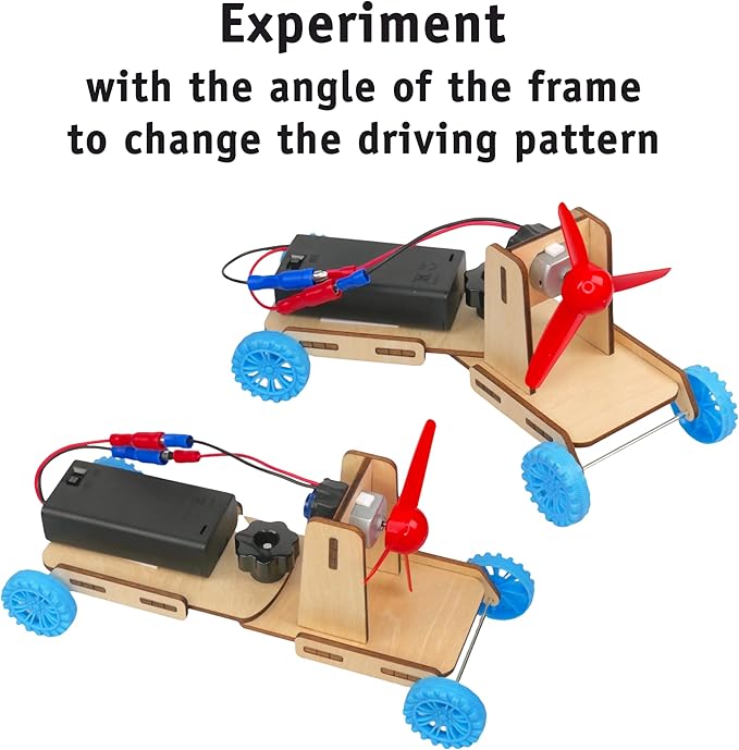 Propeller Car Kit (10-Pack) – STEM Engineering Project, Motorized Fan-Powered DIY Vehicles for Physics & Energy Lessons, Elementary and Middle School Science Supplies, Ages 8 and up