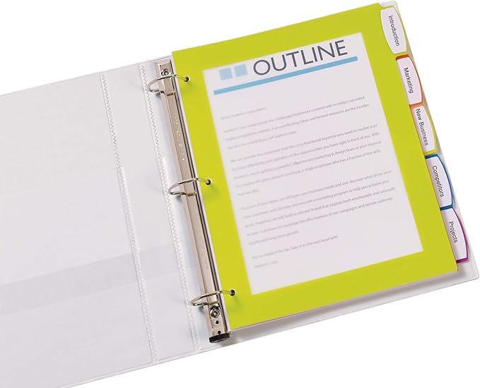 Avery Ultralast Big Tab Plastic Dividers for 3 Ring Binders, 5-Tab Set, Multicolor with White Labels, 1 Set (24900)