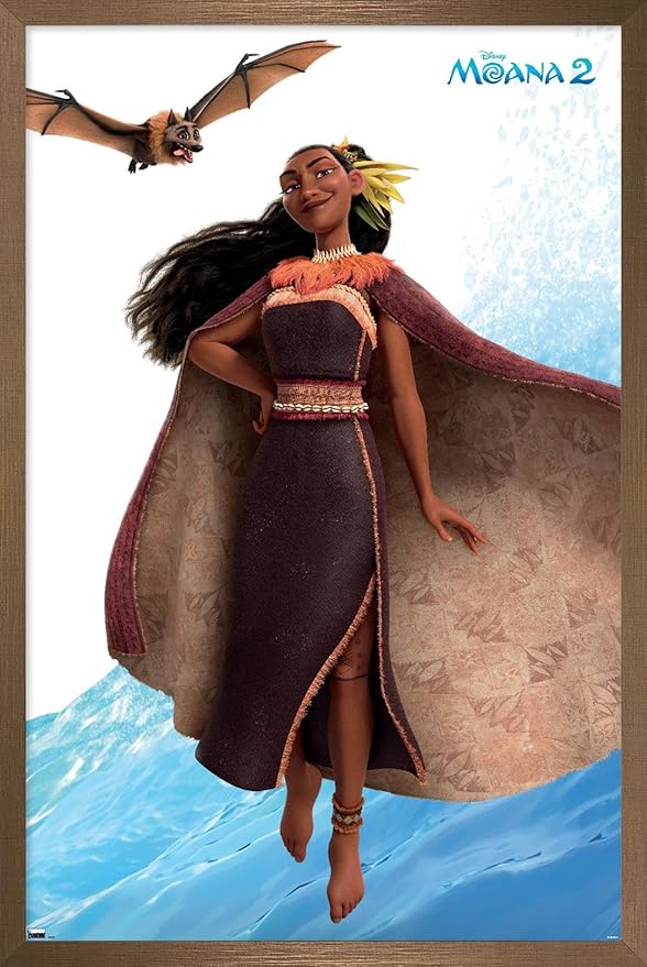 Trends International Disney Moana 2 - Matangi Wall Poster, 22.4L x 14.7W, Bronze Framed Version