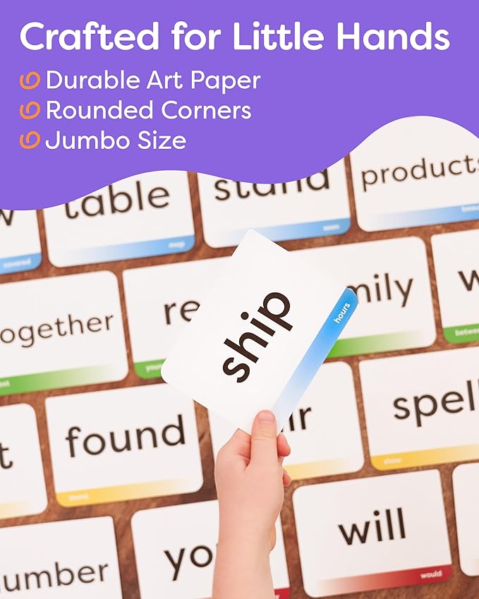 Sight Words Flash Cards 2nd Grade - 120 High Frequency Words from Dolch's and Fry's Lists for 7-8 Years