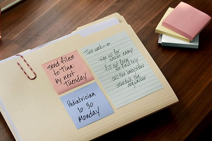 Post-it Greener Notes, 4x6 in, 5 Pads, America's #1 Favorite Sticky Notes, Sweet Sprinkles Collection, Pastel Colors, Clean Removal, 100% Recycled Material (660-RP-A)