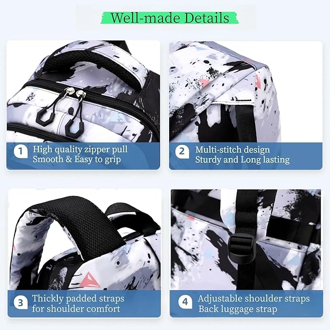 MITOWERMI Purple Backpack for Girls Bookbag Kids School Bags Multi-pocket Girls Backpack for School Elementary Students Schoolbags Teens Back packs (Purple)