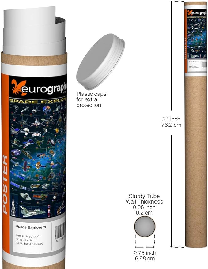 Space Explorers, Poster 36 x 24 inch by Eurographics