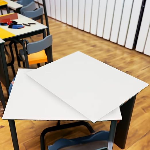 School Smart Poster Board Paper, White, 12 pt Thick, for Posters, Signs, Crafts, Displays, Classroom Projects, 11 x 14 Inches, 25 Pack