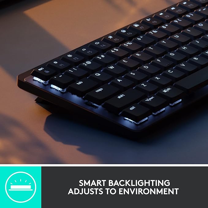 Logitech MX Mechanical Mini TKL Illuminated Wireless Keyboard, Linear, and MX Master 3S Performance Wireless Bluetooth Mouse Bundle, macOS, Windows, Linux, iOS, Android