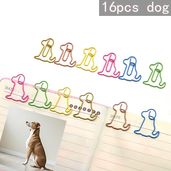 96 pcs Cute Animal Shaped Paper Clips Assorted Colors, Fun Office and School Supplies for Coworkers, Teachers and Students