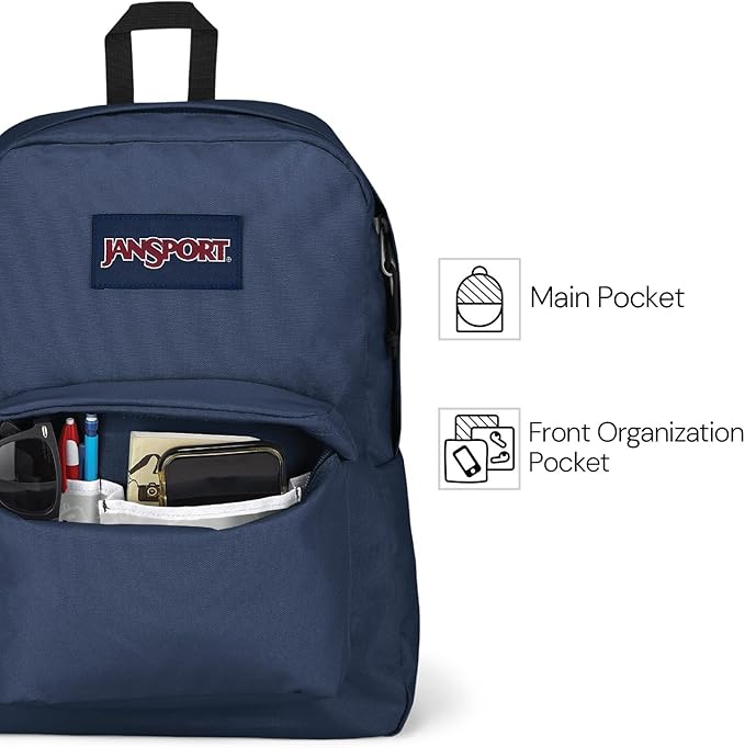 JanSport SuperBreak One Backpack - Durable, Lightweight Bookbag with 1 Main Compartment, Front Utility Pocket with Built-in Organizer - Premium Backpack, Cyberspace Galaxy