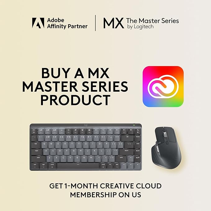 Logitech MX Mechanical Mini TKL Illuminated Wireless Keyboard, Linear, and MX Master 3S Performance Wireless Bluetooth Mouse Bundle, macOS, Windows, Linux, iOS, Android