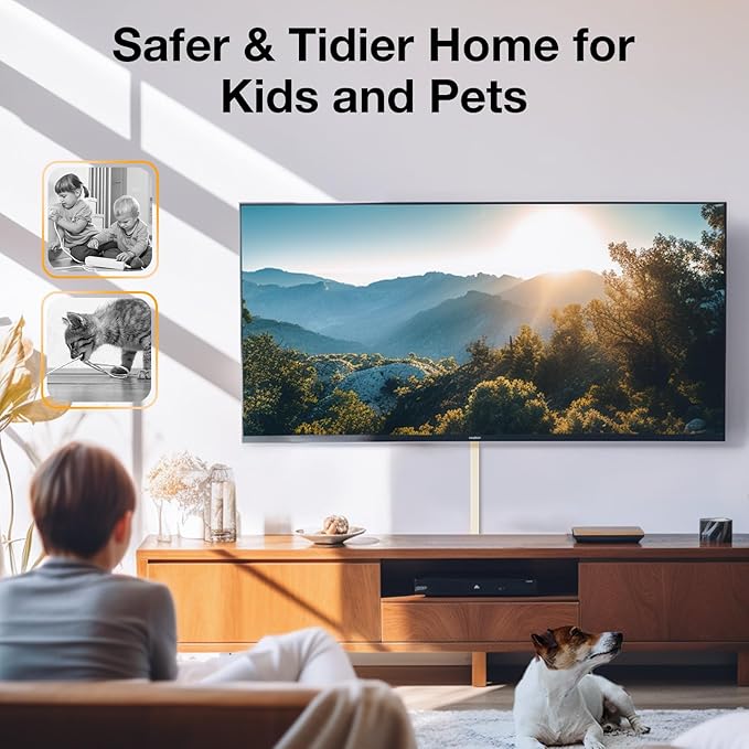 Cord Cover Wall, 157in Delamu Cord Hider Wall Mounted TV, Wire Covers for Cords Cable Management, Cable Raceway Cable Hider Concealer, Cable Cover Wire Hider to Hide Cords, 10XL15.7W0.95H0.55in Beige
