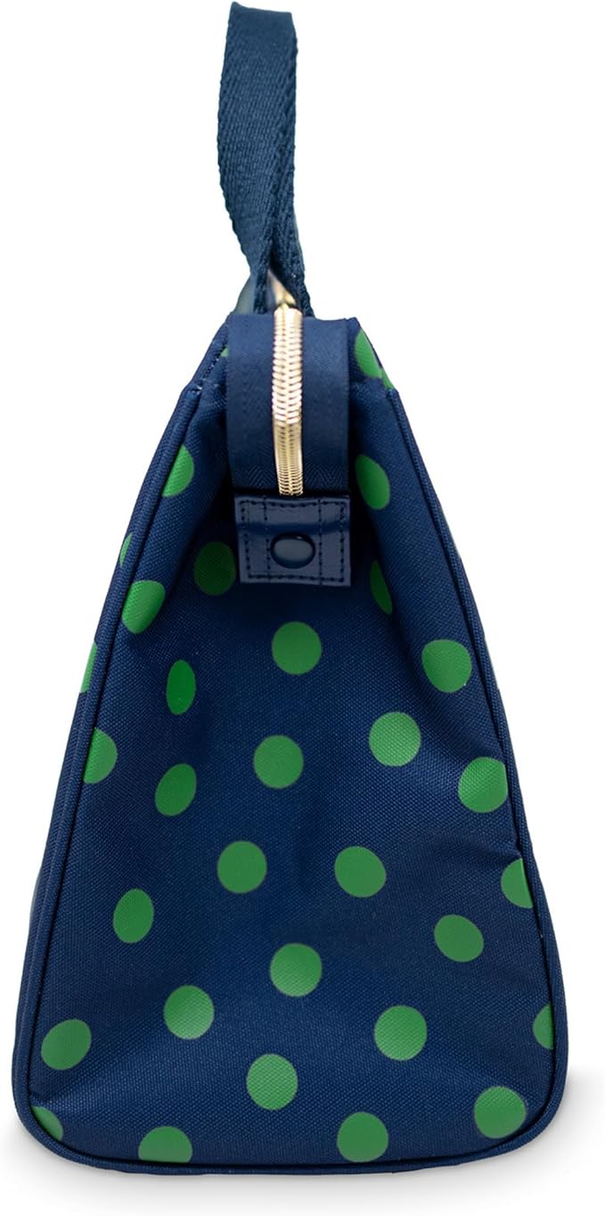 kate spade new york Portable Soft Cooler Lunch Bag, Thermal Tote with Insulated Interior Lining and Storage Pocket, Lunch Tote for Women, Sonnet Dot
