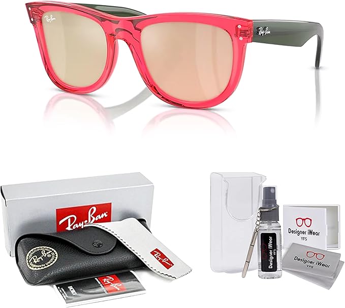 Ray-Ban Wayfarer Reverse RBR0502S Square Sunglasses for Men for Women +BUNDLE with ACCESSORY EYEWEAR KIT