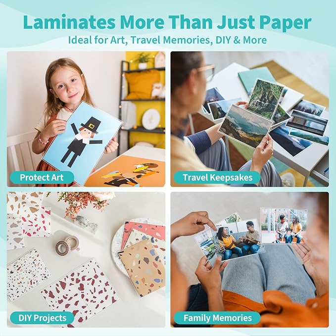 Binditek Laminating Sheets 5 Mil, Universal Fit for All Thermal Laminators, 50 Pack Thermal Laminating Pouches, Letter Size 8.5 x 11 in, Clear Glossy