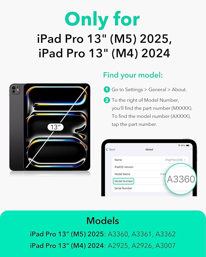 ESR for iPad Pro 13 Inch Case (M5/M4) 2025/2024, Vertical Stand Cover, Multi Stand Angles, Ultra-Stable Case with Pencil Holder, Flip Series, Brown
