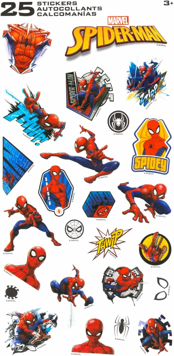 Spiderman Pencil Box Set - Marvel School Supplies Bundle with Spider-Man Pencil Case, Pens, Bookmark, Stickers, More | Spiderman Stationery Set for Kids, Boys, Toddlers