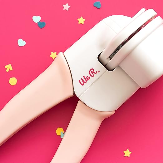 We R Memory Keepers Crop-A-Dile Power Multi Hole Punch, 5 Different Shapes, Heart, Flower, Star, Hexagon, Arrow, for Paper Cardstock, Chipboard, Fabric, Thin Tin, Leather, Plastic