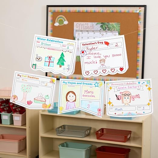 Really Good Stuff Ready-to-Decorate Valentine's Day Pennant Posters - Set of 24