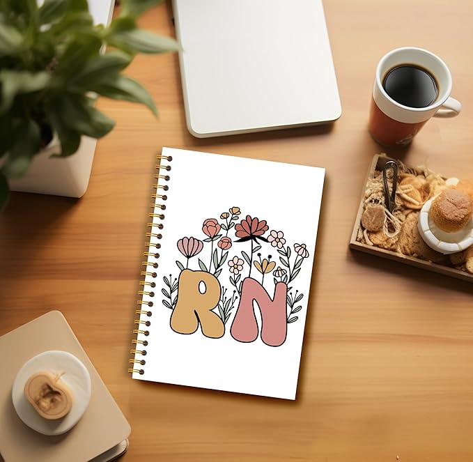 RN Registered Nurse Gifts Notebook Journal - RN Gifts for Nurses, RN Nurse Graduation Gift, Nurse Appreciation Gifts, Nurse Practitioner Gifts for Women, Spiral Notebook 5.5x8.3