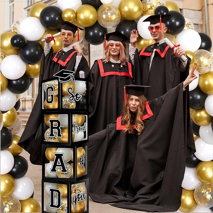 2026 Graduation Decorations, Graduation Party Decorations Graduation Balloons Arch Kit Boxes With Letters 2026 Grad for Middle School High School College ect.