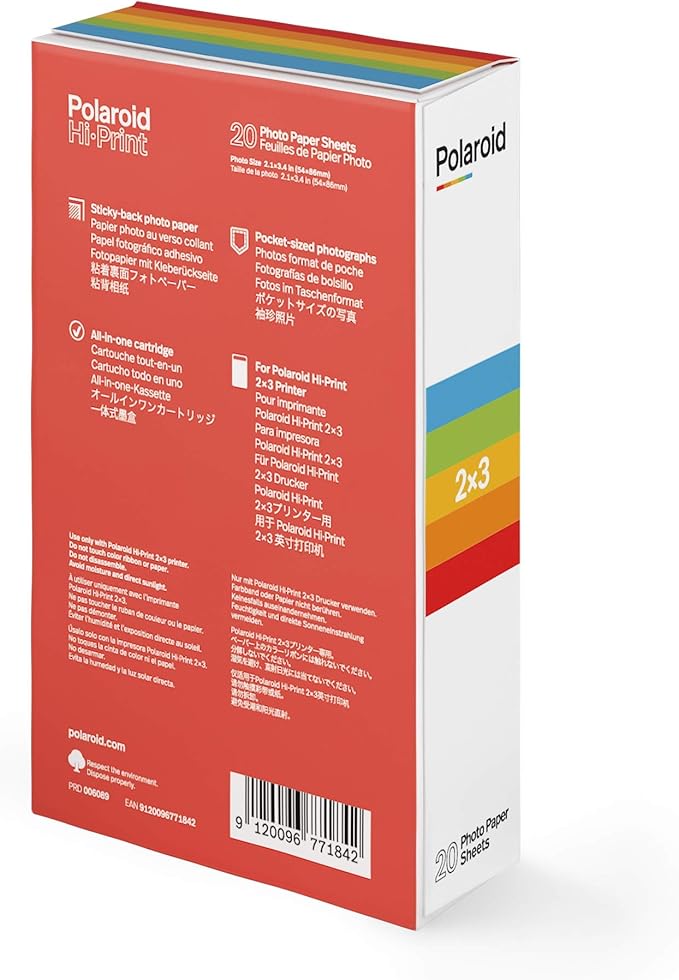 Polaroid Hi-Print Paper - Triple Pack of 2x3 Paper Cartridge (60 Sheets)