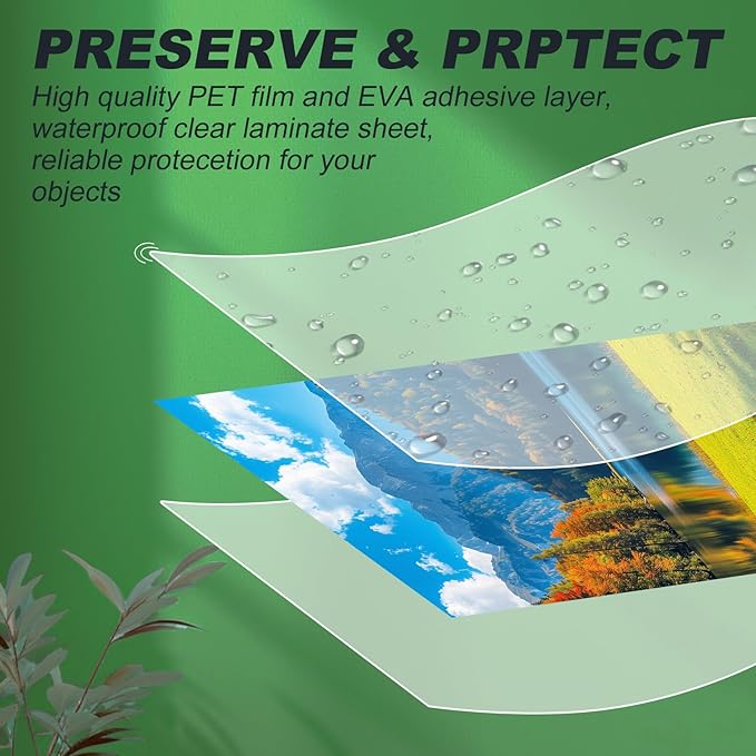 5 Mil Laminating Sheets 300 Packs, Thermal Laminating Pouches Holds 8.5" x 11" Sheets, Clear Laminator Plastic Paper 9 x 11.5 Inches - Rounded Corner Letter Size