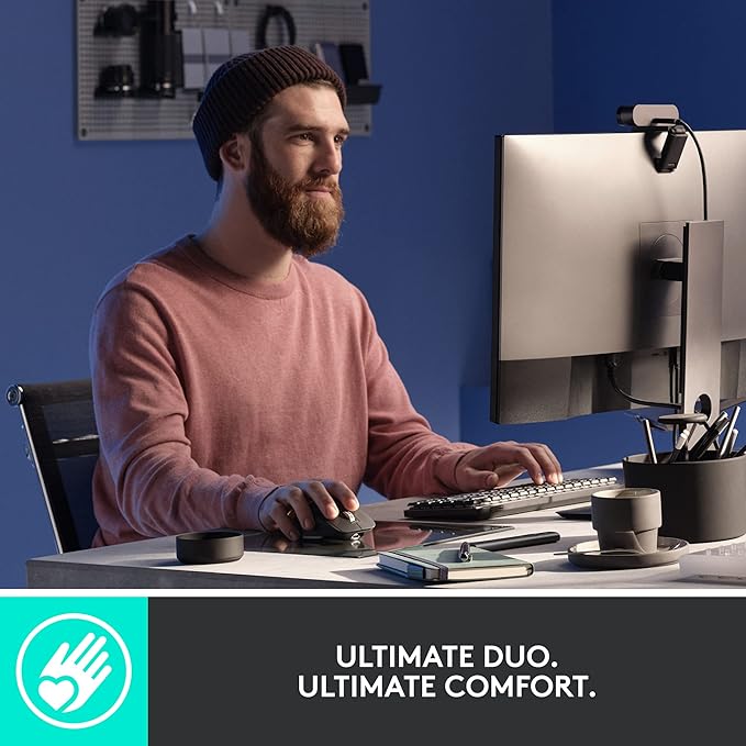 Logitech MX Mechanical Full-Size Illuminated Wireless Keyboard, Linear, and MX Master 3S Performance Wireless Bluetooth Mouse Bundle, macOS, Windows, Linux, iOS, Android