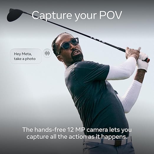 Oakley Meta HSTN, Warm Grey | Smart AI Glasses for Men, Women — Performance for Sports, Athletes — Camera, Audio, Video — 8 Hour Battery — 3K HD Resolution — Prizm™ Polarized Transitions® Lenses