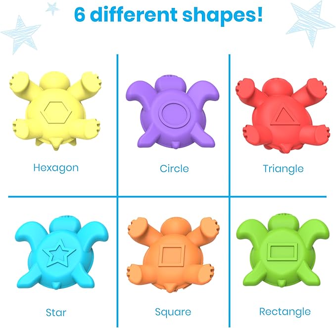 hand2mind Tactile Turtles Math Activity Set, Toddler Numbers and Counting, Math Counters for Kids, Color Sorting Toys, Sensory Turtle Game, Preschool Learning Activities, Montessori Math Materials