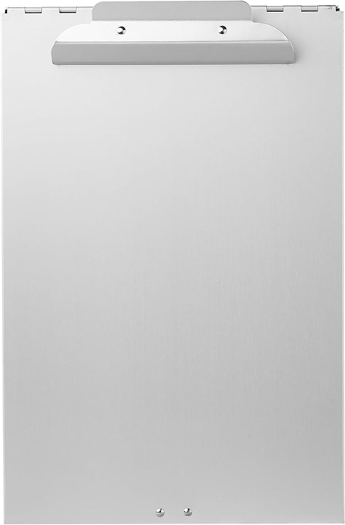 Amazon Basics Metal Storage Clipboard, Three-Tier, Office Supplies, Letter Size, Silver, 10-Pack