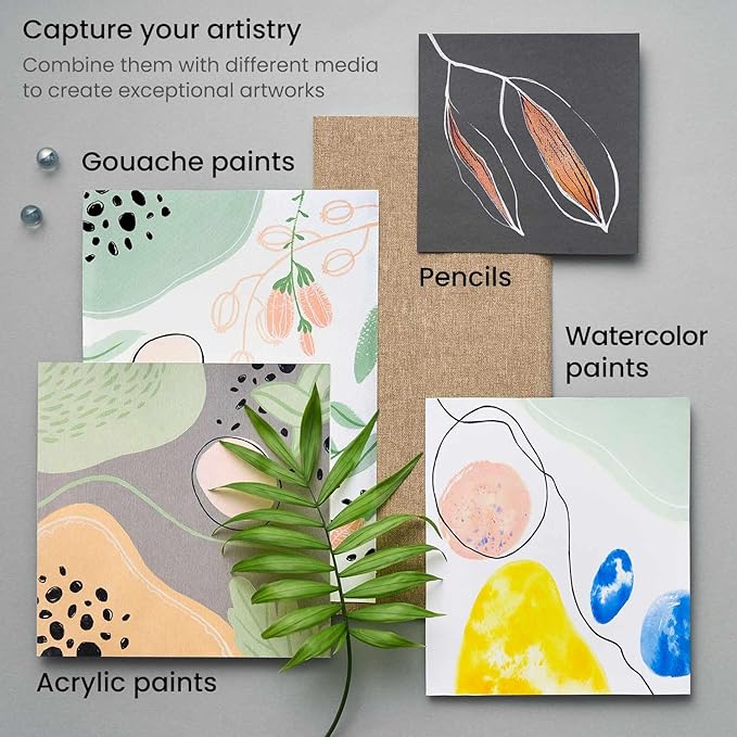 ARTEZA Acrylic Paint Markers, Pack of 3, A702 Silver, 1 Thin and 2 Thick, Chisel + Bullet Nib, Paint Pens for Canvas, Rock, Glass, Wood