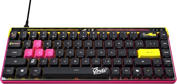 ASUS ROG Falchion Ace HFX Hall Effect Wired Gaming Keyboard – 65% TKL, Dual USB-C, Magnetic Switch, Rapid Trigger, Speed Tap, 8K Hz Polling, Touch Panel, Protective Cover, PBT Keycaps – ZywOo Edition