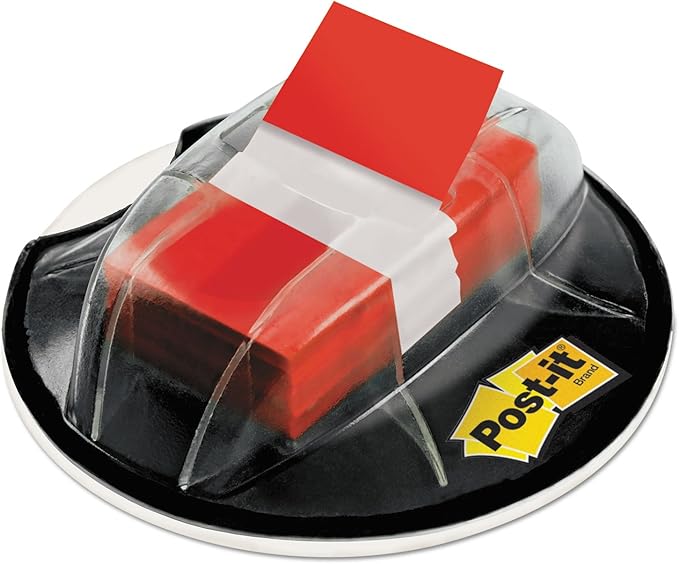 Post-it Flags, 200/High Volume Desk Grip Dispenser, 1 in Wide, Red (680-HVRD)