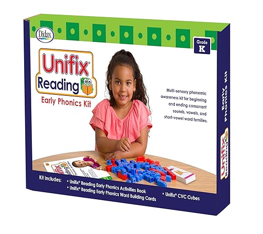 Didax 211277 Unifix Reading Early Phonics Kit, White Small