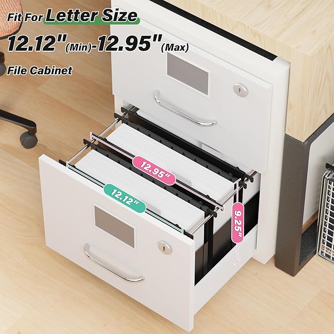 Ansook Plastic Hanging File Folders Letter Size,Heavy Duty 3" Expandable Hang Folder,6 Pack Extra Capacity File Cabniet Folders,Hanging File Organizer for Office School,File Folders Hanging with Tabs