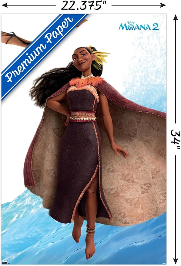 Trends International Disney Moana 2 - Matangi Wall Poster, 34L x 22.4W, Premium Poster & Mount Bundle