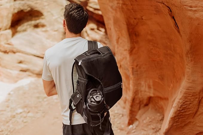 ONIVA Picnic Time Turismo Backpack Cooler With Water Bottle Carrier, Soft Cooler Travel Bag (Black)