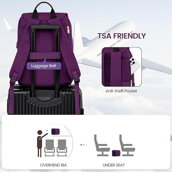 LOVEVOOK Travel Laptop Backpack Purse for Women Fashion Vintage Computer Backpack 15.6 Inch Large Teacher Nurse Backpack Casual Daypack for Business Work College