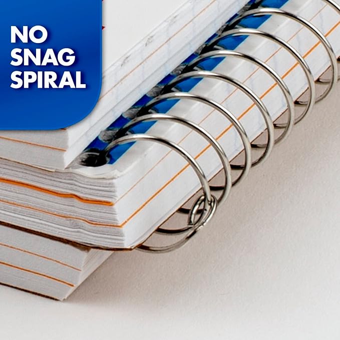 Mead Spiral Notebook, 3 Subject, College Ruled Paper, 8" x 11", 120 Sheets, Color Will Vary (820394-25)