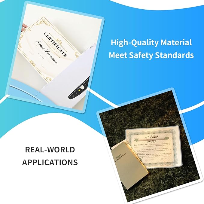 (5 Mil) 200 Pack Laminating Sheets, Thermal Laminating Pouches Holds 8.5 x 11 Inch, 5 Mil Clear Laminator Paper 9 x 11.5 Inch, Letter Size, for Education,Documents, Certificate