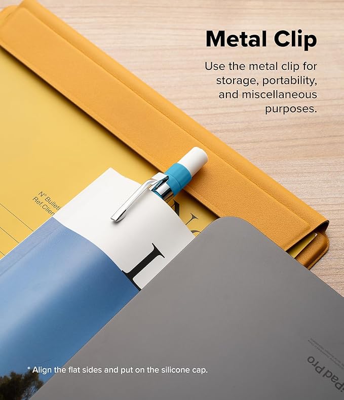Ringke Silicone Drafting Pencil Case Compatible with Apple Pencil 2nd Generation and Apple Pencil Pro Case, Perfect Grip Silicone Protective Cover Sleeve Accessories - Blue