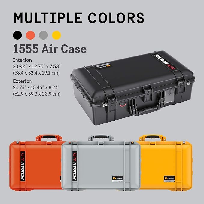 Pelican Air 1555 Case With Foam - Orange