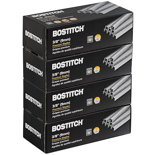 Bostitch B8 Staples 3/8 Inch Length - Pack of 20,000 Powercrown Staples