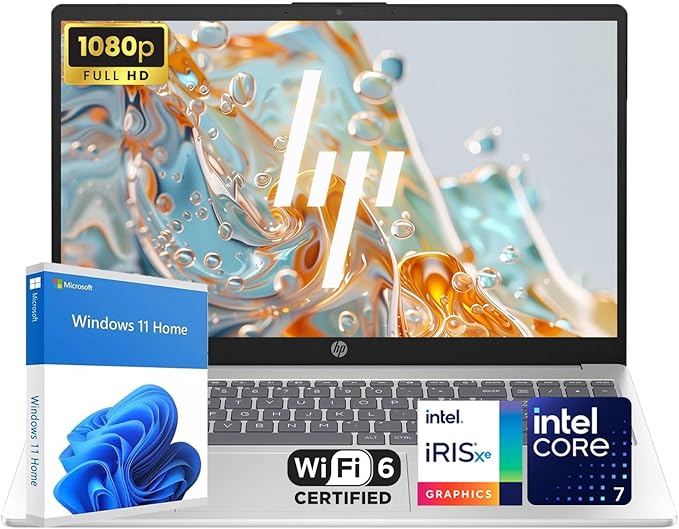 HP 15.6" FHD 1080p IPS Display Laptop | Intel i7-1255U 10-Core Processor | 64GB DDR4 RAM | 1TB PCIe SSD | Win 11 | WiFi 6 | 720P Camera with Privacy Camera Shutter | Thin Notebook for Work & Study