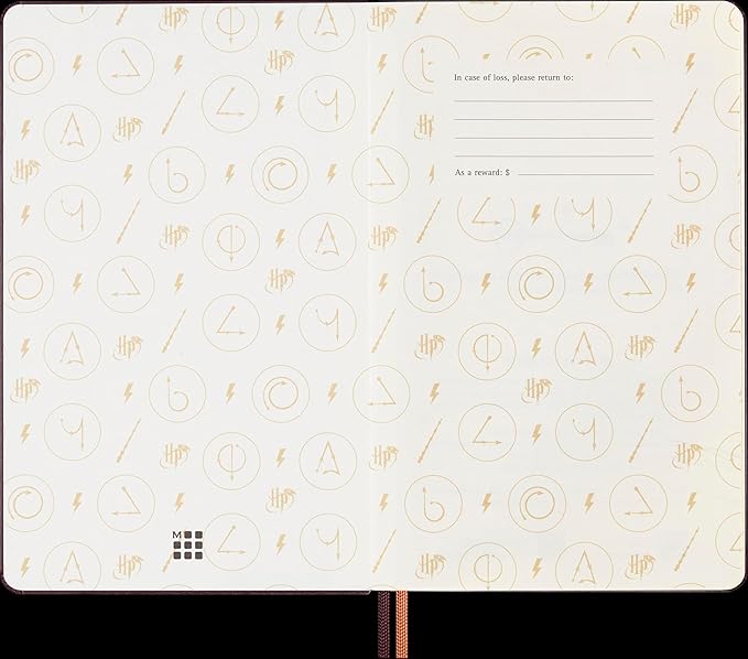 Moleskine Daily Planner Wizarding World Harry Potter Spells Kollektion Accio, 12-Monats Linierter Tagesplaner, Phosphoreszierender Fester Einband, Großformat 13 x 21 cm