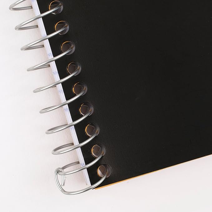 Five Star Spiral Notebook, 2 Subject, College Ruled Paper, 6" x 9-1/2", 80 Sheets, Fights Ink Bleed, Water Resistant Cover, Black (840029AA2-ECM)