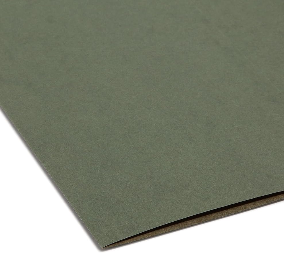 Smead Hanging File Folder, No Tabs, Letter Size, Standard Green, 25 per Box (64010) (Pack of 4)